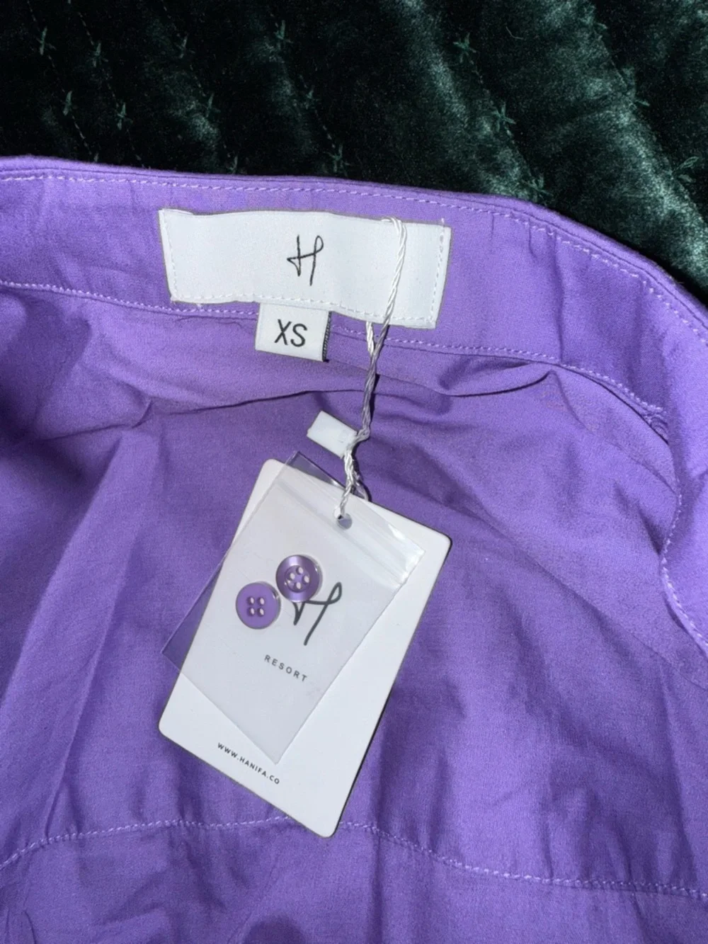 Hanifa Purple Bubble Shirt Mini Dress - Picture 4 of 4